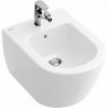 Bidets suspendus, 355 x 480 mm, pour robinetterie monotrou , troude robinetterie percé,avec trop-plein, modèle suspendu, En porcelaine sanitaire Star White CeramicPlus