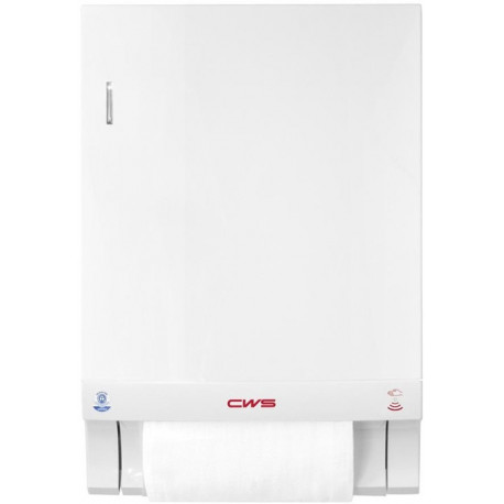 Distributeur de serviettes CWS Paradise Dry NT. sans contactavec panneau. Blanc