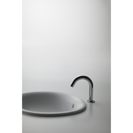 Lavabo à encastrer rond, sans trou pour robinetterie, avec trop-plein blanc TOTO