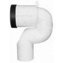 Coude de drainage, plastique, blanc TOTO