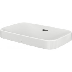 Vasque à poser LF 600 mm, sans trou pour robinet, avec trop-plein blanc TOTO