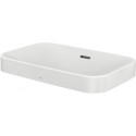 Vasque à poser LF 600 mm, sans trou pour robinet, avec trop-plein blanc TOTO