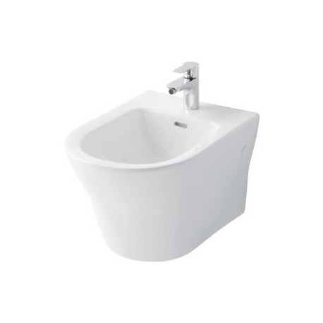 Bidet mural MH avec trou pour robinetterie et trop-plein blanc TOTO