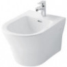 Bidet mural MH avec trou pour robinetterie et trop-plein blanc TOTO