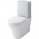 Réservoir en plastique MH et hotte en céramique, avec 3 l / 4,8 l affleurant TOTO blanc