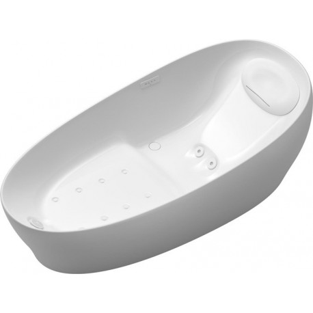 Baignoire flottante GALALINE sur pied blanche TOTO