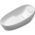 Baignoire flottante GALALINE sur pied blanche TOTO