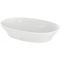 Vasque à poser TL 107 x 400 x 260 mm rond blanc, sans trou pour robinet, sans trop-plein TOTO
