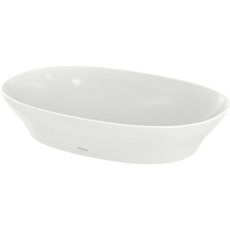 Vasque à poser TL 107 x 400 x 260 mm rond blanc, sans trou pour robinet, sans trop-plein TOTO
