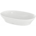 Vasque à poser TL 107 x 400 x 260 mm rond blanc, sans trou pour robinet, sans trop-plein TOTO