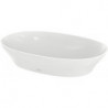 Vasque à poser TL 107 x 400 x 260 mm rond blanc, sans trou pour robinet, sans trop-plein TOTO