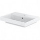 Lavabo CS avec trou pour robinetterie et trop-plein blanc 167 x 600 x 450 mm, carré TOTO