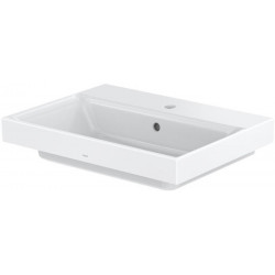 Lavabo CS avec trou pour robinetterie et trop-plein blanc 167 x 600 x 450 mm, carré TOTO