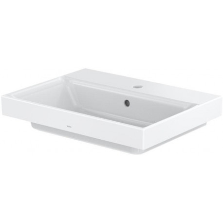 Lavabo CS avec trou pour robinetterie et trop-plein blanc 167 x 600 x 450 mm, carré TOTO