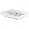 Lavabo CS avec trou pour robinetterie et trop-plein blanc 167 x 600 x 450 mm, carré TOTO