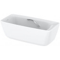 Baignoire flottante sur pied, avec poignée de bain, carré blanc mat TOTO