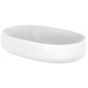 Vasque à poser CE sans trou pour robinetterie, avec trop-plein blanc mat 600 mm, avec robinet à tige, rond TOTO