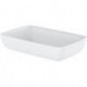 Vasque à poser CE sans trou pour robinetterie, avec trop-plein blanc mat 600 mm, avec robinet à tige, carré TOTO