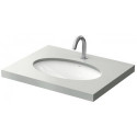 Lavabo sous plan WU rond, sans trou pour robinetterie, avec trop-plein blanc 600 mm TOTO