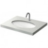 Lavabo sous plan WU rond, sans trou pour robinetterie, avec trop-plein blanc 600 mm TOTO