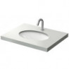 Lavabo sous plan WU rond, sans trou pour robinetterie, avec trop-plein blanc 500 mm TOTO
