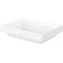 Vasque à poser CS carré, sans trou pour robinet, avec trop-plein blanc 500 mm TOTO