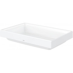 Vasque à poser CS carré, sans trou pour robinetterie, avec trop-plein blanc 600 mm TOTO
