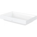 Vasque à poser CS carré, sans trou pour robinetterie, avec trop-plein blanc 600 mm TOTO