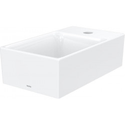 Lave-mains à poser CS carré, avec trou pour robinet, sans trop-plein blanc 400 mm TOTO