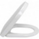Abattants de toilette Compact, à charnières QuickRelease et SoftClosing, charnières en acier inoxydable, En Duroplast Blanc