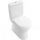 Cuvette à fond creux, 360 x 640 mm, modèle sur pied, pour installation près du mur, sortie horizontale, sortie verticale possible avec coude vario, En porcelaine sanitaire Blanc CeramicPlus