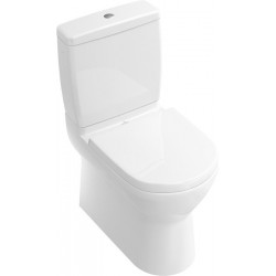 Cuvette à fond creux, 360 x 640 mm, modèle sur pied, pour installation près du mur, sortie horizontale, sortie verticale possible avec coude vario, En porcelaine sanitaire Blanc CeramicPlus