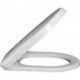 Subway, Abattants de toilette, charnières en acier inoxydable, En Duroplast Blanc