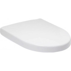 Subway, Abattants de toilette Compact, charnières en acier inoxydable, En Duroplast Blanc