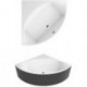 Baignoire à encastrer SQUARO Slim Line angle 1450 x 1450 mm star white VILLEROY & BOCH