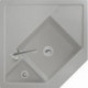 Monumentum, Modules, 896 x 896 mm, Module d'angle, Installation sur un meuble sous évier d'angle de 90 cm de côté, 2 cuves pouvant être fermées, inclus Vidage automatique, chromé et Set de fixation Blanc brillant