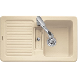 Condor 50, Éviers encastrés, 860 x 510 mm, L'évier est réversible, Évier à encastrer, Évier réversible, Évier inclus Vide-sauce, transparent et Vidage manuel, chromé Timber