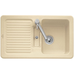 Condor 50, Éviers encastrés, 860 x 510 mm, L'évier est réversible, Évier à encastrer, Évier réversible, Évier inclus Vide-sauce, transparent et Vidage automatique Timber