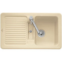 Condor 50, Éviers encastrés, 860 x 510 mm, L'évier est réversible, Évier à encastrer, Évier réversible, Évier inclus Vide-sauce, transparent et Vidage automatique Timber