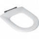 Accessoires appartenant à plusieurs collections, Abattants de toilette, à axe reliant les 2 charnières, charnières en acier inoxydable, En Duroplast Blanc