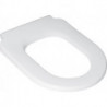 Abattants de toilette, charnières en acier inoxydable, En Duroplast Blanc