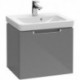 Meubles sous vasque, 440 x 420 x 352 mm, modèle suspendu, En bois Glossy Grey