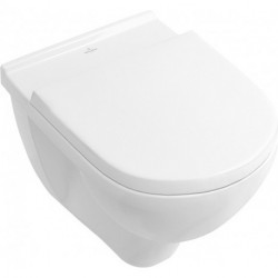 Cuvette à fond creux, 360 x 560 mm, DirectFlush, modèle suspendu, sortie horizontale, En porcelaine sanitaire Blanc CeramicPlus