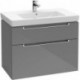 Meubles sous vasque, 787 x 590 x 449 mm, modèle suspendu, En bois Glossy White