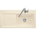 Évier à encastrer SUBWAY 60 XL FLAT 965 x 475 mm, vasque à gauche, commande manuelle bois VILLEROY & BOCH