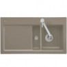 Evier à encastrer SUBWAY 50 FLAT 880 x 475 mm, vasque à droite actionnement excentrique bois VILLEROY & BOCH