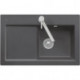 Evier à encastrer SUBWAY 45 FLAT 745 x 475 mm, vasque à droite actionnement excentrique bois VILLEROY & BOCH