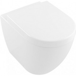 Cuvette Subway 2.0370 x 560 mm, DirectFlush, modèle sur pied, pour installation près du mur, sortie horizontale, sortie verticale possibleavec coude vario, En porcelaine sanitaire Blanc CeramicPlus