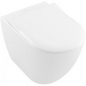 Cuvette Subway 2.0370 x 560 mm, DirectFlush, modèle sur pied, pour installation près du mur, sortie horizontale, sortie verticale possibleavec coude vario, En porcelaine sanitaire Pergamon CeramicPlus