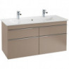 Meubles sous vasque, 1153 x 590 x 502 mm, modèle suspendu, En bois Glossy Grey